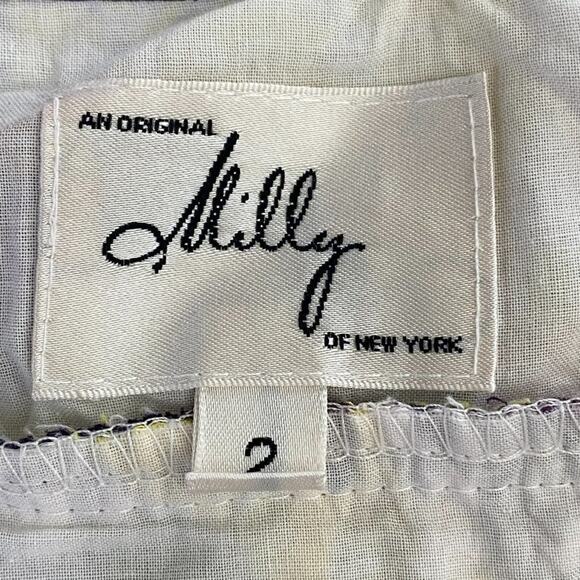 Milly New York Yellow Brown Floral Print Flowy Babydoll Cami Top Tank Blouse - Picture 8 of 9